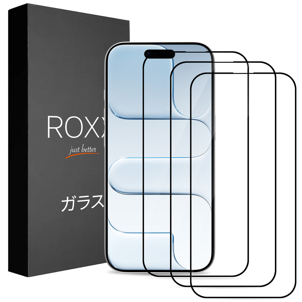 ROXX NEO Japanisches 9H 3D Panzerglas (3 Stück) | Verdeckt nicht das Display | iPhone 17 Air