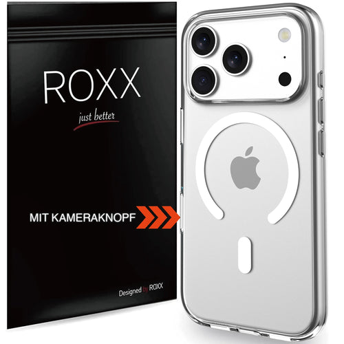 ROXX Clear Case Hülle | iPhone 17 Pro Max | Mit Kameraknopf | Mit MagSafe