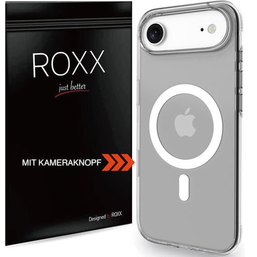 ROXX Clear Case Hülle | iPhone 17 Air | Mit Kameraknopf | Mit MagSafe