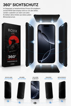 ROXX Japanisches 9H Privacy Panzerglas | 360° Sichtschutz | iPhone 18 Pro | 2 Stück