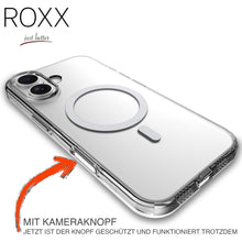 ROXX Clear Case Hülle | iPhone 16 | Mit Kameraknopf | Mit MagSafe