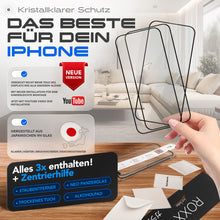ROXX NEO Japanisches 9H 3D Panzerglas (3 Stück) | Verdeckt nicht das Display | iPhone 17 Air
