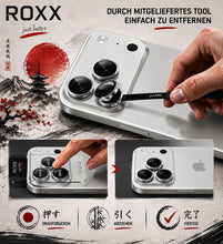 ROXX Japanischer 9H Kameraschutz | Silber | iPhone 18 Pro & 18 Pro Max