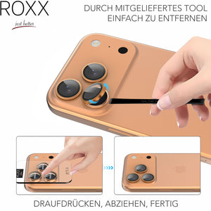 ROXX Japanischer 9H Kameraschutz | Cosmic Orange | iPhone 17 Pro & 17 Pro Max
