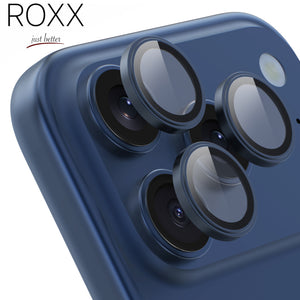 ROXX Japanischer 9H Kameraschutz | Tiefblau | iPhone 17 Pro & 17 Pro Max