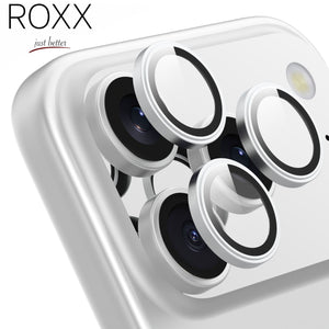 ROXX Japanischer 9H Kameraschutz | Silber | iPhone 17 Pro & 17 Pro Max