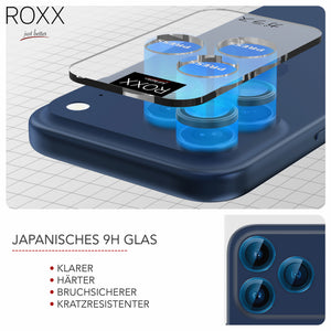 ROXX Japanischer 9H Kameraschutz | Tiefblau | iPhone 17 Pro & 17 Pro Max