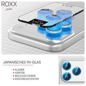 ROXX Japanischer 9H Kameraschutz | Silber | iPhone 17 Pro & 17 Pro Max