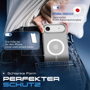 ROXX Clear Case Hülle | iPhone 17 Air | Mit Kameraknopf | Mit MagSafe
