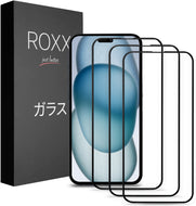 ROXX NEO Japanisches 9H 3D Panzerglas (3 Stück) | Volle Displayabdeckung | iPhone 15