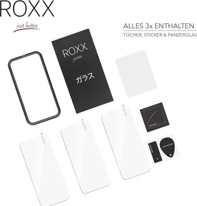 ROXX Japanisches 9H Panzerglas (3 Stück) | iPhone 15 | Volle Displayabdeckung