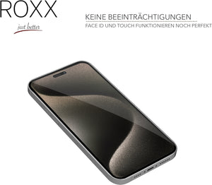 ROXX Japanisches 9H Panzerglas (3 Stück) | iPhone 15 Pro Max | Volle Displayabdeckung