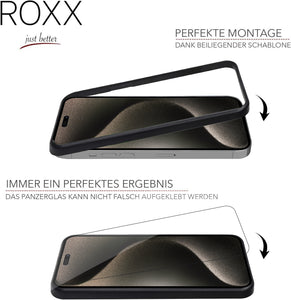 ROXX Japanisches 9H Panzerglas (3 Stück) | iPhone 15 Pro Max