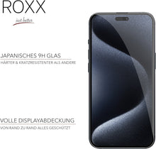 ROXX NEO Japanisches 9H 3D Panzerglas (3 Stück) | Volle Displayabdeckung | iPhone 15 Pro Max