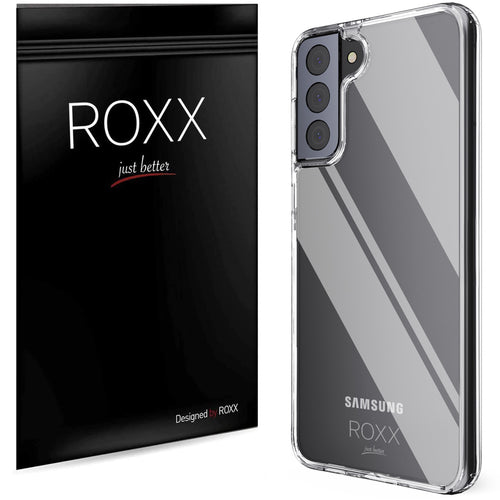 ROXX Samsung Galaxy S21 Antigelb Clear Case Hardcase Hülle | 9H Kratzfeste Glasrückseite