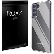 ROXX Samsung Galaxy S21 Plus Antigelb Clear Case Hardcase Hülle | 9H Kratzfeste Glasrückseite