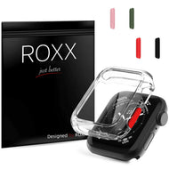 ROXX Apple Watch 6, 5, 4 & SE Clear Case Hardcase Hülle mit 9H Panzerglas Front