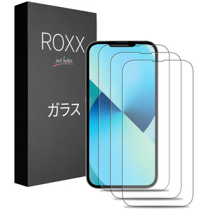 ROXX Japanisches 9H Panzerglas (3 Stück) | iPhone 13 Mini (5,4 Zoll) | Volle Displayabdeckung
