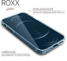 ROXX Apple iPhone 12 / 12 Pro 6,1 Zoll Antigelb Clear Case Hardcase Hülle | 9H Kratzfeste Glasrückseite