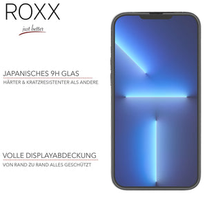 ROXX Japanisches 9H Panzerglas (3 Stück) | iPhone 13 & 13 Pro (6.1 Zoll) | Volle Displayabdeckung