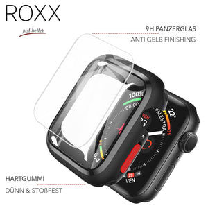 ROXX Apple Watch 7 | 8 | 9 Hardcase Hülle mit 9H Panzerglas Front