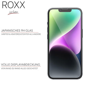 ROXX Japanisches 9H Panzerglas (3 Stück) | iPhone 14 | Volle Displayabdeckung