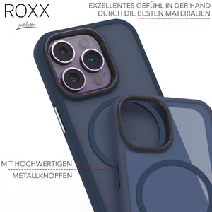 ROXX SHIELD Hülle | iPhone 14 Pro | MagSafe | Navy Blue