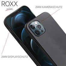 ROXX Hard Case Echt Leder Hülle | Für Apple iPhone 12 Pro Max (6,7 Zoll) | Wie das Original nur Besser