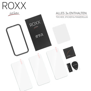 ROXX Japanisches 9H Panzerglas (3 Stück) | iPhone 14 | Volle Displayabdeckung