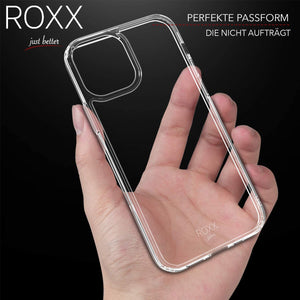 ROXX Apple iPhone 12 Mini 5,4 Zoll Antigelb Clear Case Hardcase Hülle | 9H Kratzfeste Glasrückseite