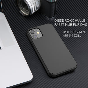 ROXX Apple iPhone 12 Mini Slim Case | Hardcase mit Innenschutz & Displayschutz
