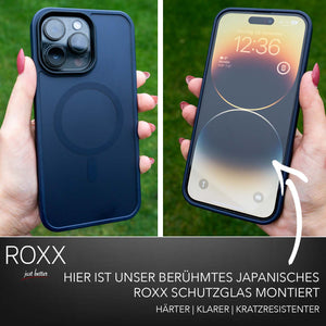 ROXX SHIELD Hülle | iPhone 14 Pro | MagSafe | Navy Blue