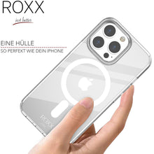 ROXX iPhone 13 Pro (6.1 Zoll) MagSafe Antigelb Clear Case Hardcase Hülle | 9H Kratzfeste Glasrückseite