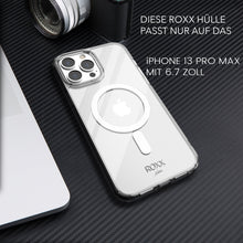 ROXX iPhone 13 Pro Max (6.7 Zoll) MagSafe Antigelb Clear Case Hardcase Hülle | 9H Kratzfeste Glasrückseite
