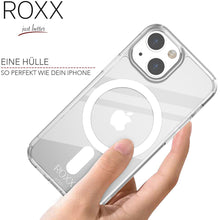 ROXX iPhone 13 (6.1 Zoll) MagSafe Antigelb Clear Case Hardcase Hülle | 9H Kratzfeste Glasrückseite
