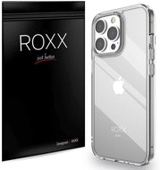 ROXX iPhone 13 Pro (6,1 Zoll) Antigelb Clear Case Hardcase Hülle | 9H Kratzfeste Glasrückseite