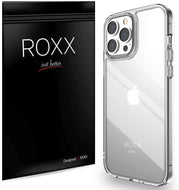 ROXX iPhone 13 Pro Max (6,7 Zoll) Antigelb Clear Case Hardcase Hülle | 9H Kratzfeste Glasrückseite